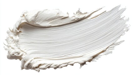 Moisturizer Swatch. White Cream Smudge Isolated with Beauty Skin Care Sample Shape