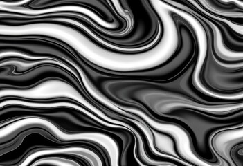 Fototapeta premium Abstract seamless vector pattern of flowing black and white wavy lines creating organic fluid shapes , elegant, organic