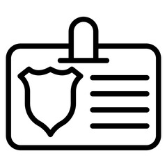 Police ID Card Icon Style