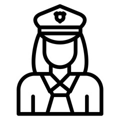 Lady Police Icon Style