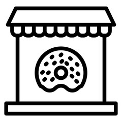Donut Shop Icon Style