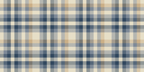 Subtle cream, blue, and beige plaid pattern.  Perfect for textile design, website backgrounds, or crafting projects.  This classic check evokes feelings of comfort and style.