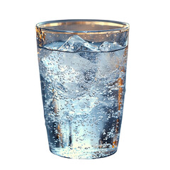 a glass filled with water on a black background