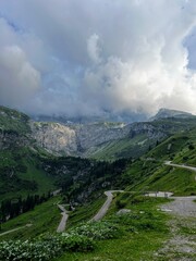 Magical Swiss mountain lake 