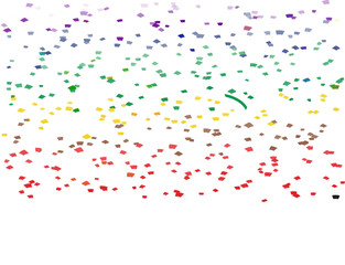 Vibrant Confetti Scatter in Spectrum Colors.