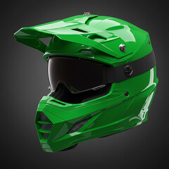 Motocross Helmet Green OffRoad Racing Gear