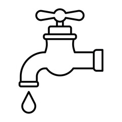 Tap water sign symbol vector flat icon
