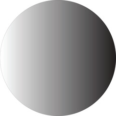 Shiny gray gradient circle shape on white background