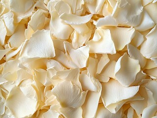 Soft, white rose petals.
