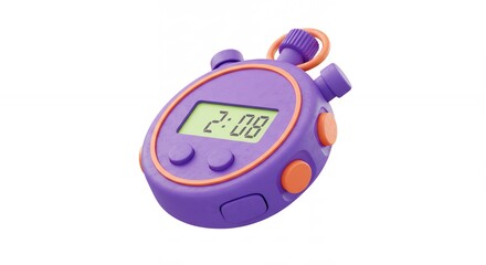 Purple digital stopwatch timer