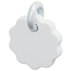 3D Blank Scalloped Tag Icon