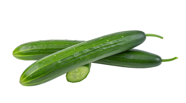 Fresh cucumbers placed on a black backdrop ideal for healthy diet and nutrition related concepts