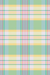 Age plaid seamless vector, folklore fabric tartan texture. Expressive pattern check background textile in teal and yellow colors.