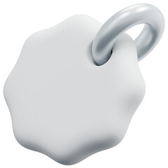3D Blank Wavy Edge Tag Icon