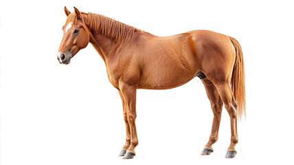 Fototapeta premium a horse standing isolated on white background