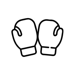 Boxing gloves minimalistic icon outline vector illustration PNG on transparent background

