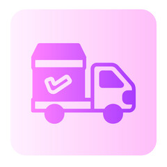 delivery truck gradient icon