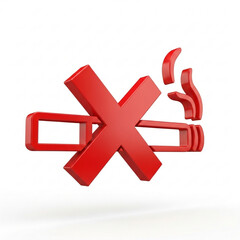 Obraz premium 3d image of smoking prohibition icon smoking