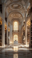 Fototapeta premium Magnificent grand library interior photos