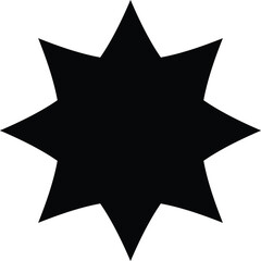 Black Star of David silhouette isolated on a white background. EPS-10.