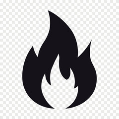 Fire flame flat vector icon