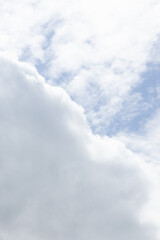 Bright Blue Sky With Fluffy Clouds