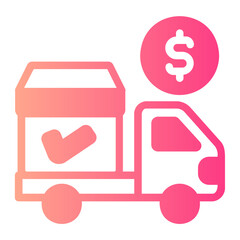 shipping cost gradient icon