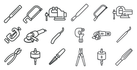 Obraz premium Collection of tools and equipment, including a saw, a hammer, and a pair of pliers