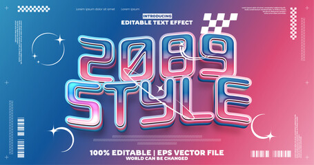 2089 style editable text effect in new modern trend style