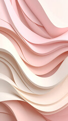 Minimal abstract background for mobile app, vertical orientation, soft flowing shapes with warm tones light pink and beige, smooth gradients, subtle texture, clean design, empty space for UI elements.