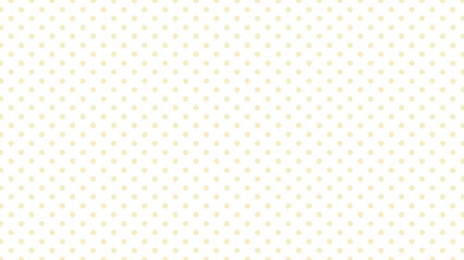 Seamless pastel yellow polka dot pattern on white background. Cute minimalist vector for kids fabric, scrapbooking, party decor, baby shower invitations, and retro-style designs.