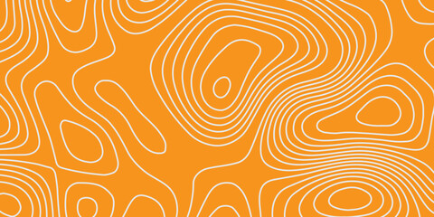 The stylized height of the topographic contour in lines and contours Dark on black. Ultra wide size. Vector illustration