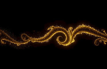 Golden Particle Dragon - Shaped Decoration Pattern