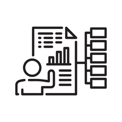 Business Data Analysis and Report Presentation Icon