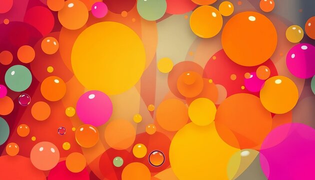 Vivid geometric bubbles, retro Memphis style, vintage colors, hot sale banner, advertising, shopping