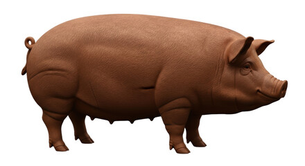 Isolated Pink Pig, Farm Animal