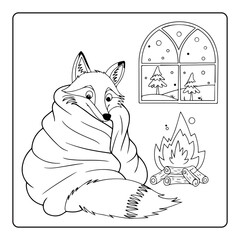 hand drawn coloring pages isolated