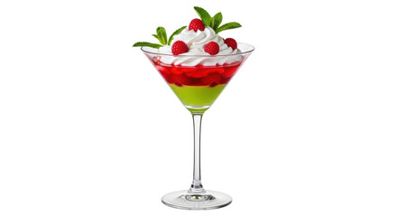 Isolated Dessert in Martini Glass