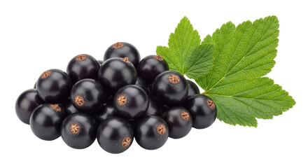 Isolated Black currant with leaves