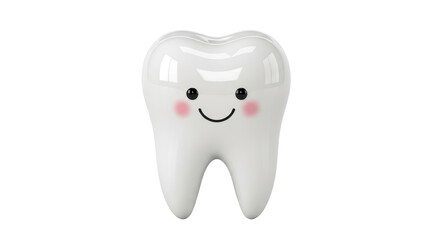 Isolated cartoon tooth with a smile