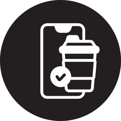 order coffee glyph icon