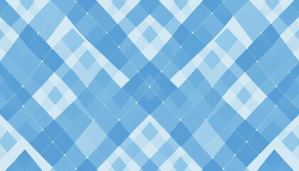 Subtle blue and white argyle pattern, seamlessly repeating, background texture, classic