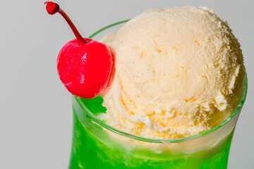 メロンソーダのアップ