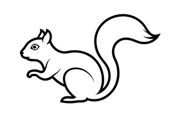 Squirrel silhouette vector illustration