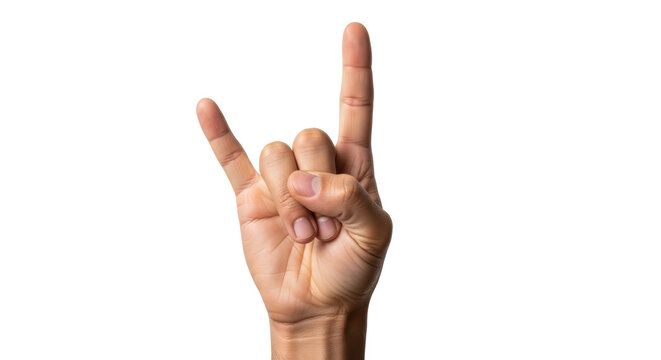 Isolated Rock and Roll Hand Gesture