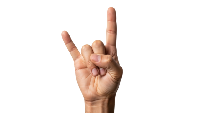 Isolated Rock and Roll Hand Gesture