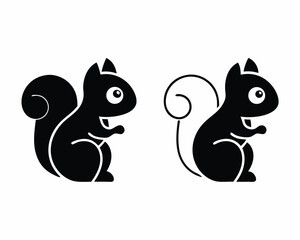 Squirrel icon silhouette vector illustration