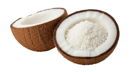 Isolated Coconut Halves