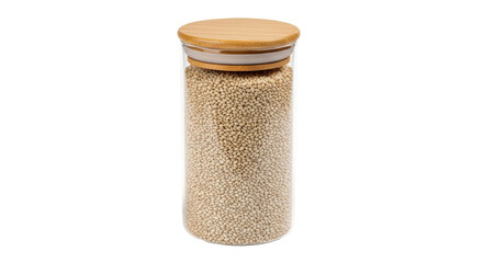 Isolated Mustard Seeds in Jar