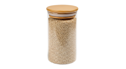 Isolated Mustard Seeds in Jar